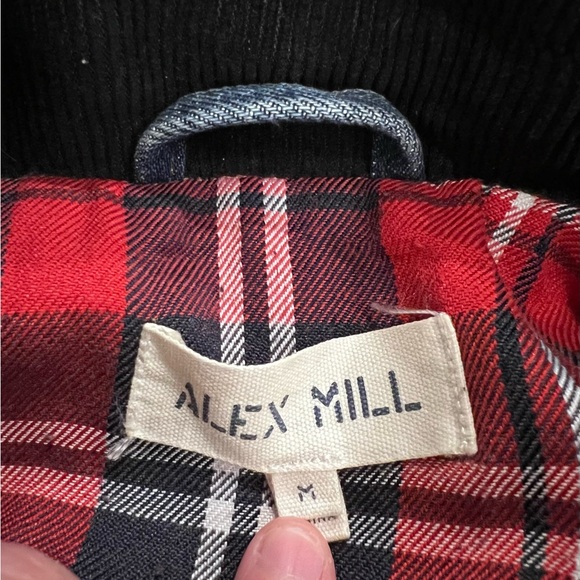 Alex Mill Men’s Denim Jacket Frontier Flannel Lined Hunting Blue Size Medium - Picture 4 of 7